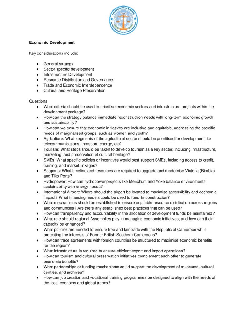 thumbnail of Economic Development- Implementation Document & Questions