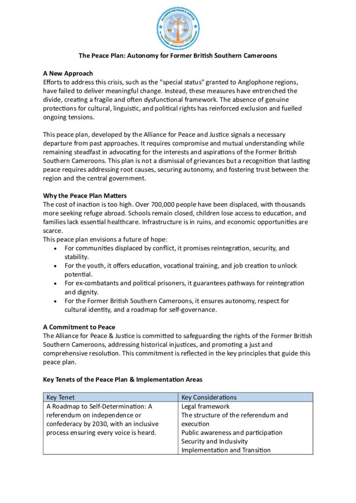 thumbnail of Summary of the Peace Plan Version 2